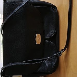 Black leather Tignanello handbag